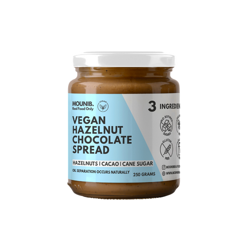 Vegan Hazelnut Chocolate Spread - Mounib | Healthy Chocolate Spreads 